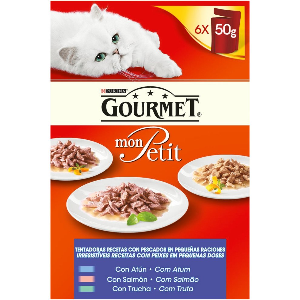 Gourmet Mon Petit atun salmon trucha 6x50g