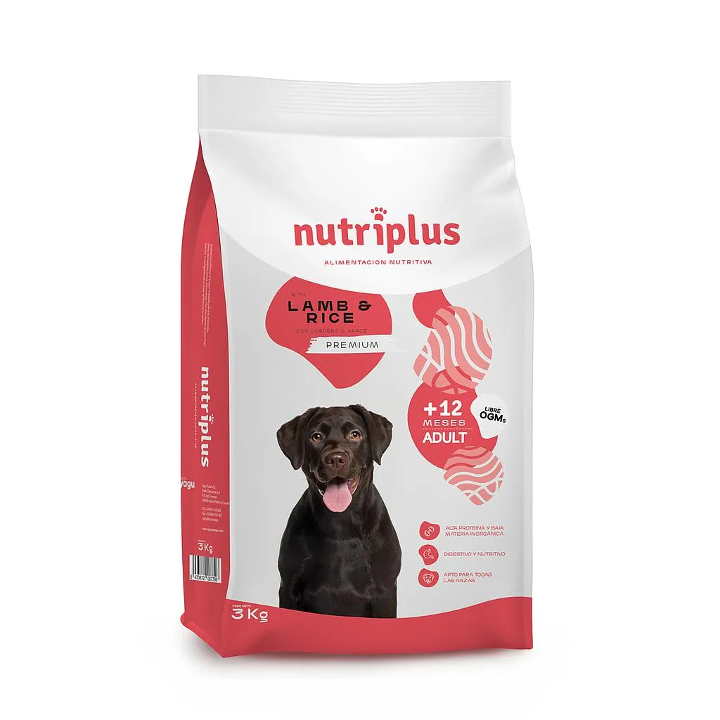 Nutriplu perros adulto cordero 3kg