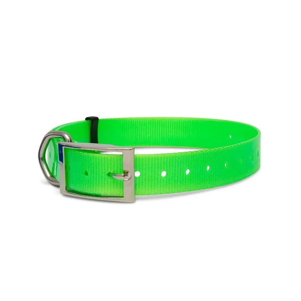 Ibañez collar poliuretano verde fosforito 2,5 x 70 cm