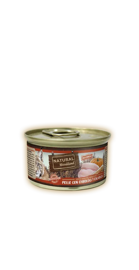 Natural woodland pollastre xirivia carabassa 85g