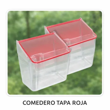 Pedros comedero tapa roja 2 unidades