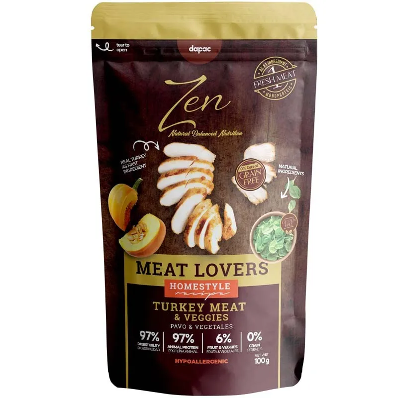 Zen Pouches meat lovers pavo 100g