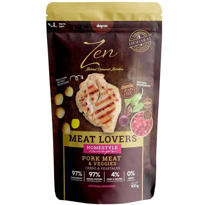 [WEB] Zen pouches meat lovers cerdo 100g