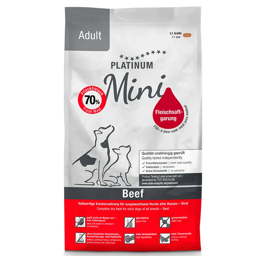 [M3300-14] Platinum adult Beef mini 0,9kg