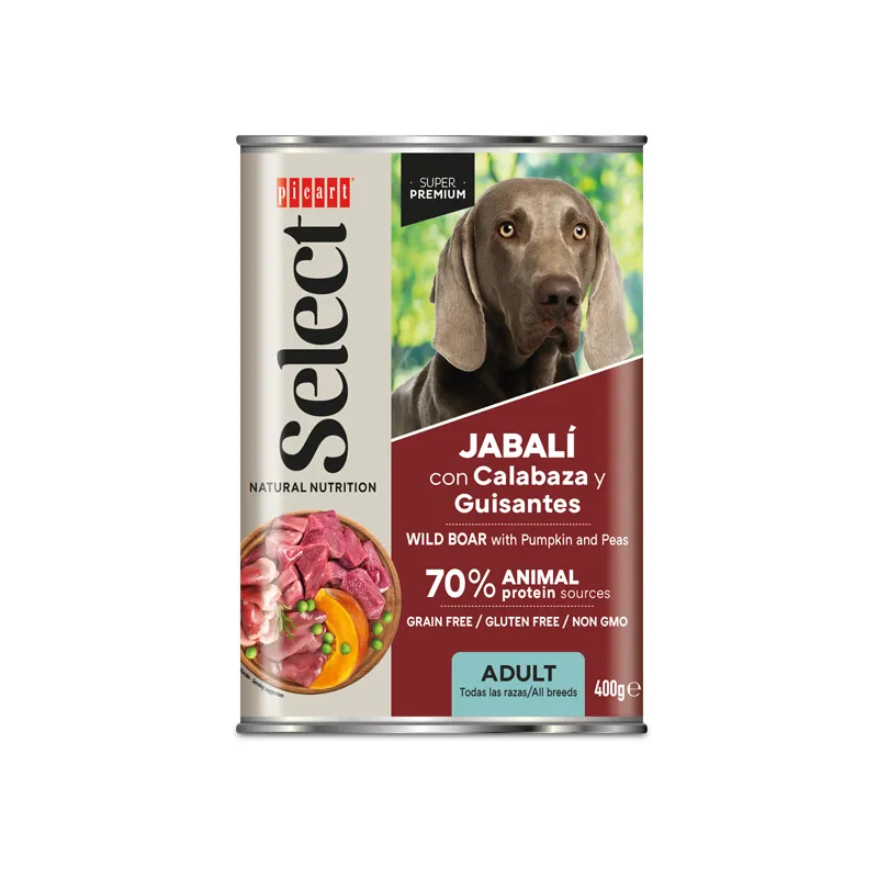 Select adult jabalí carabassa pessols 400 g