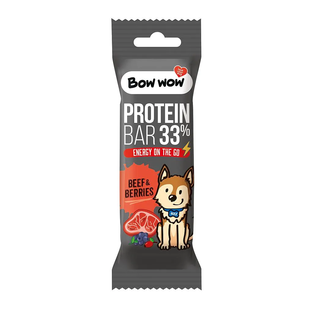 [40BW243] Bow wow protein bar beef & berries 32 g